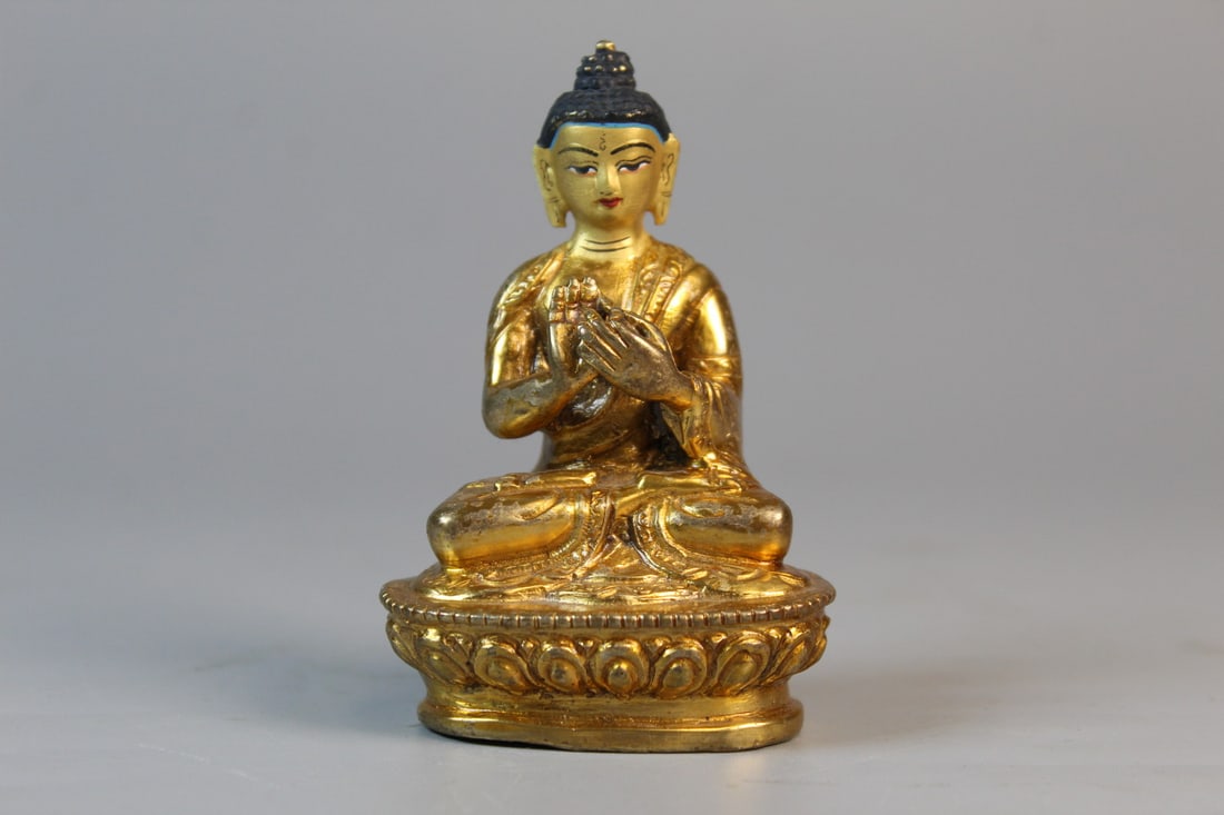 Tibetan Bronze Buddha Figure (1 of 6)