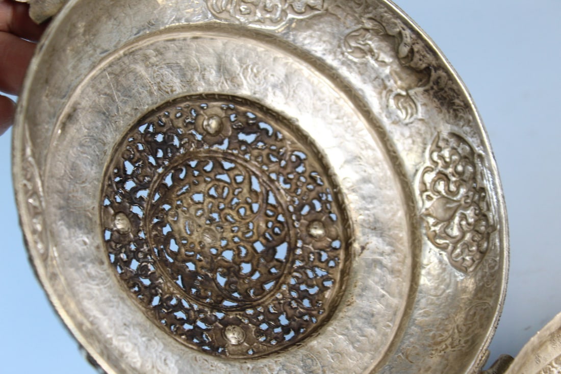 Tibetan Silver Nut Box - 7