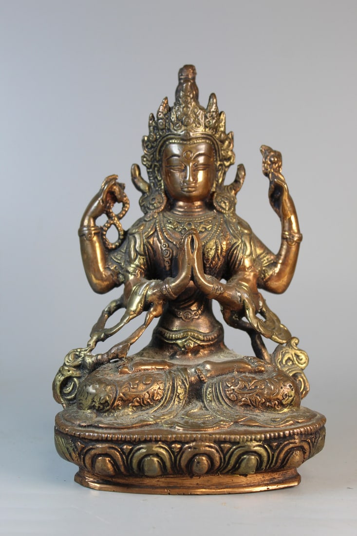 Tibetan Metal Buddha Statue (1 of 5)