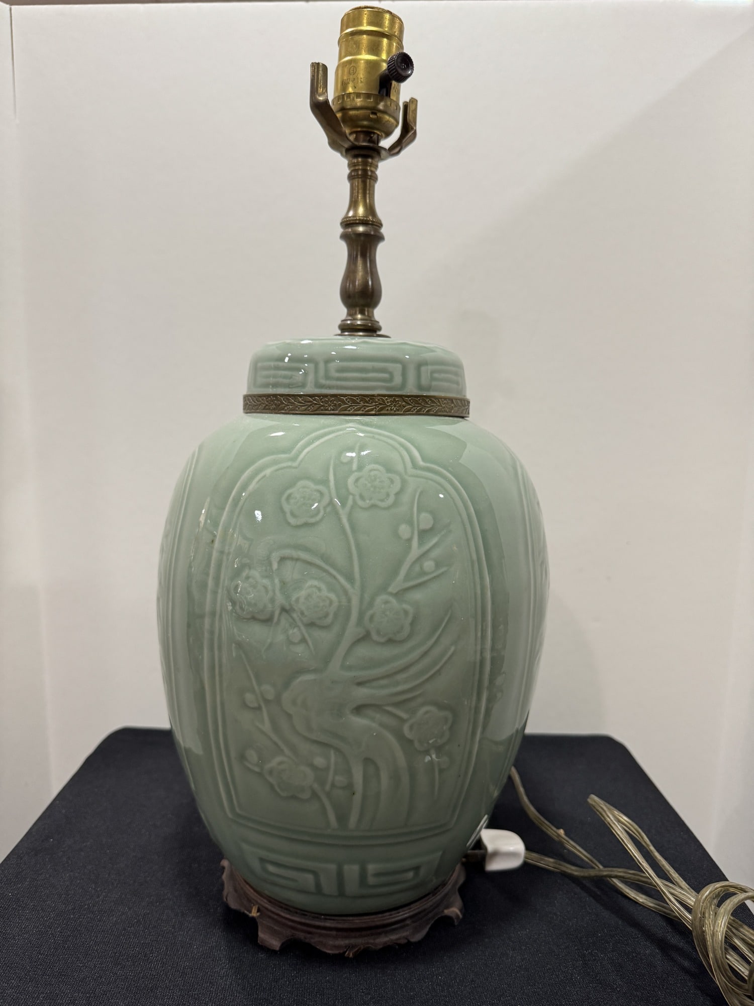 Chinese celadon color jar lamp (1 of 3)