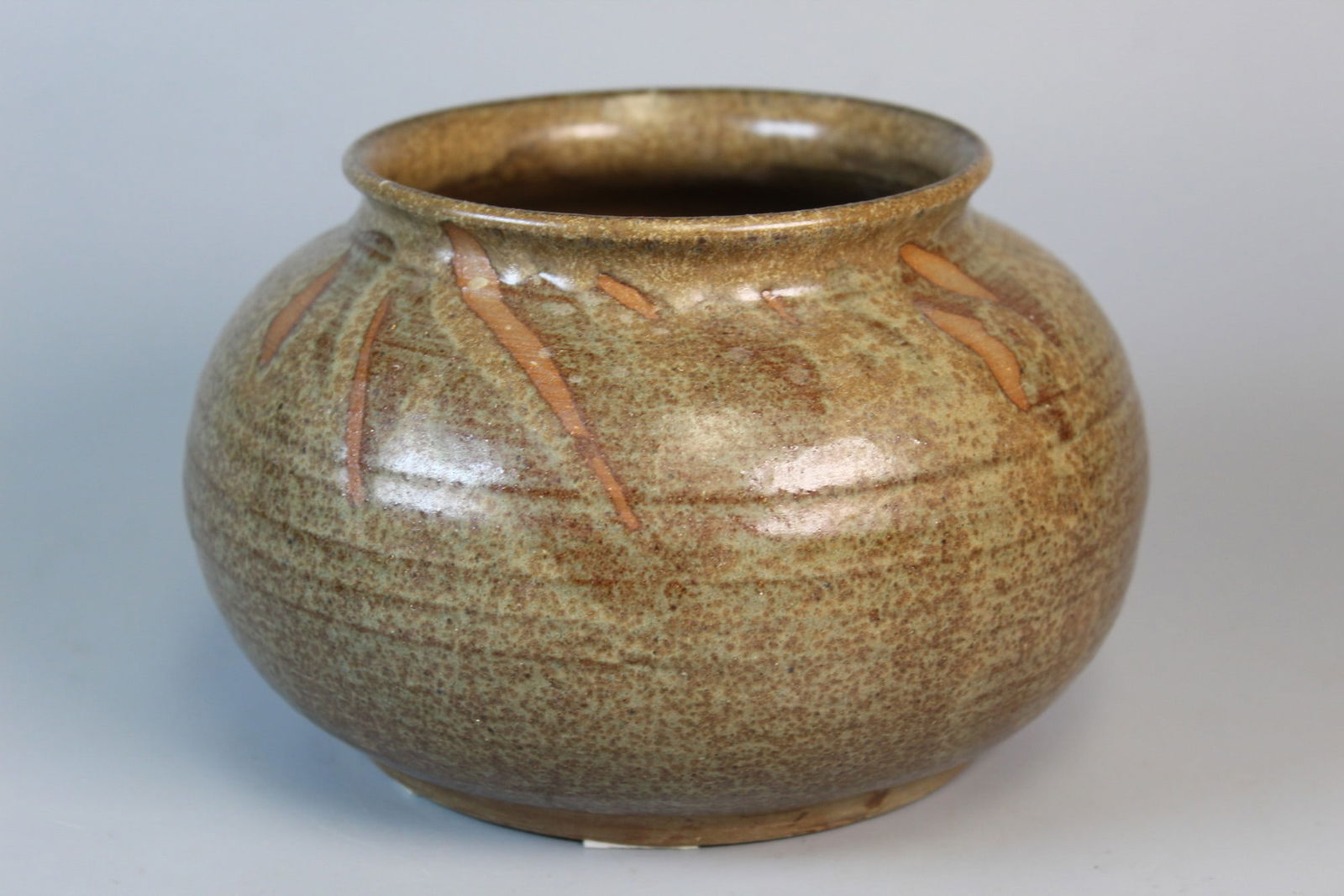 Vintage Studio Brown Glazed Pottery Jar (1 of 7)