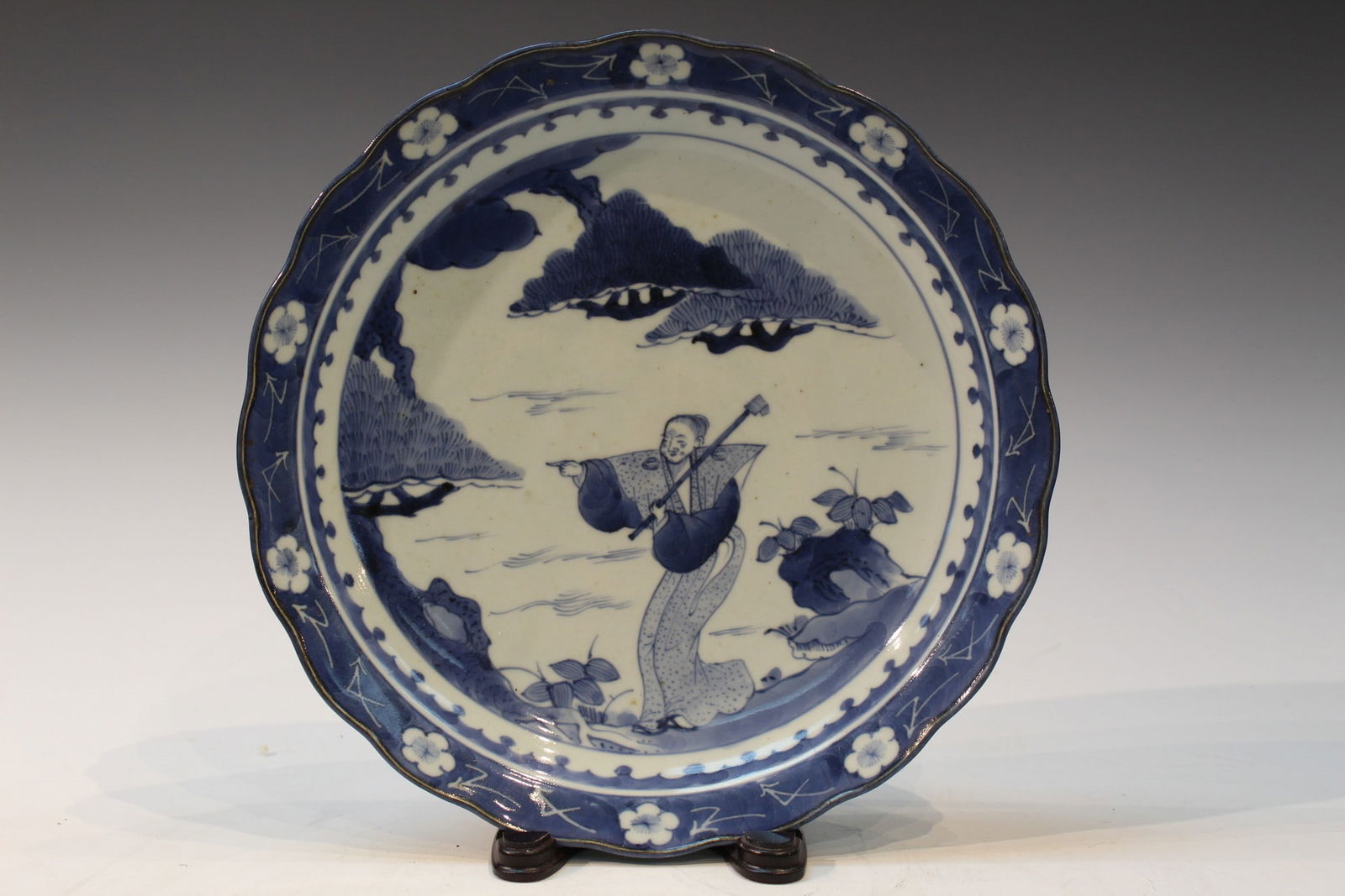Japanese Blue and White Porcelain Dish (1 of 6)