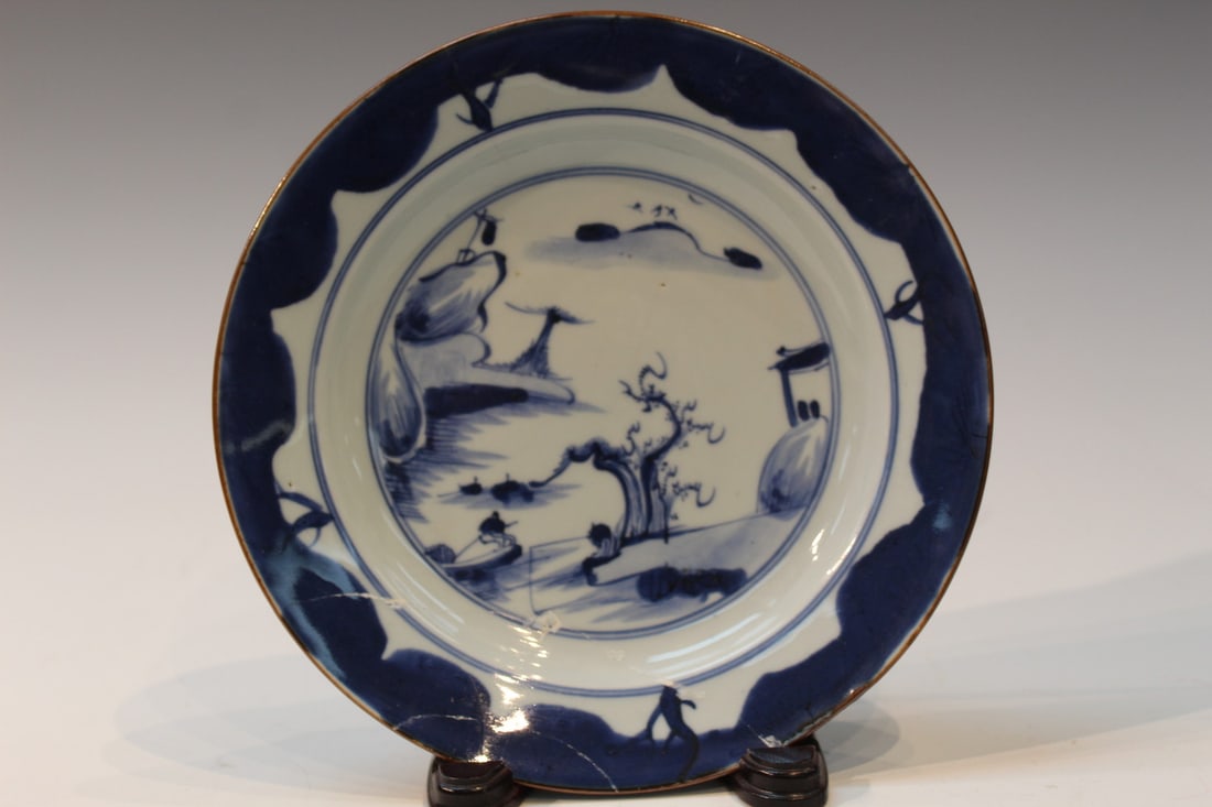 Japanese Blue and White Porcelain Dish (1 of 4)