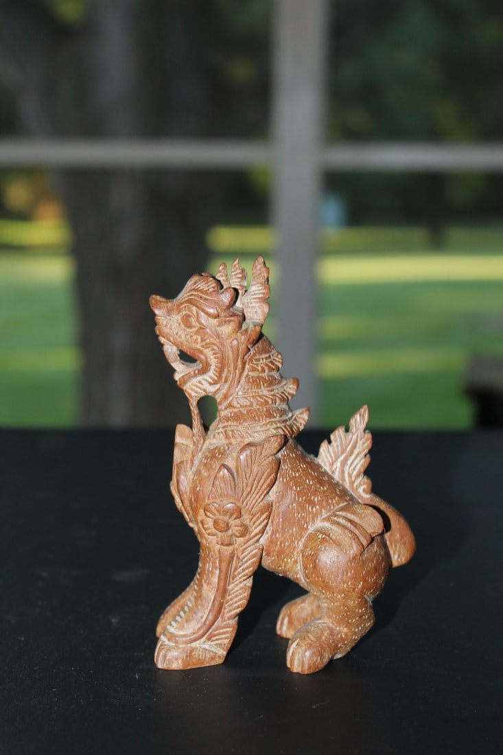 Southeast Asian Carved Wood Statue (1 of 3)