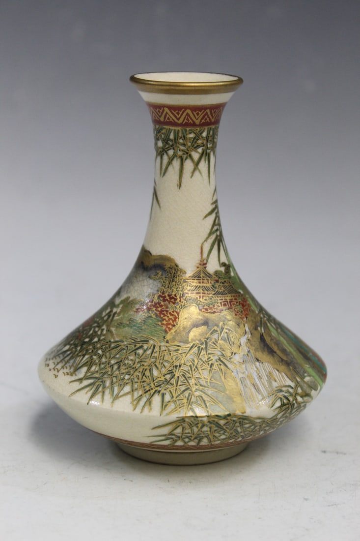 Japanese Satsuma Porcelain Vase (1 of 4)
