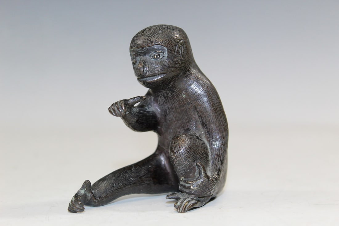 Chinese Bronze Monkey Figure (1 of 6)