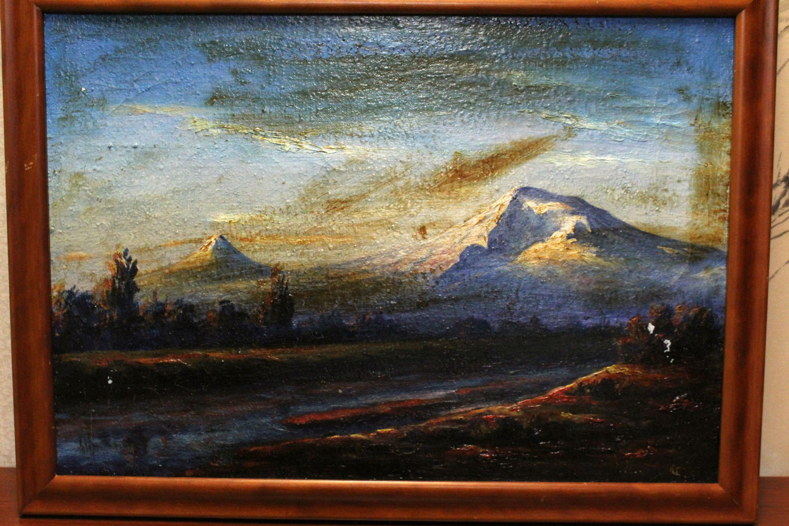 Landscape Oil Painting on Canvas, Signature on the back.: Landscape Oil Painting on Canvas, Signature on the back.. 19.5x13". Frame 22x16".