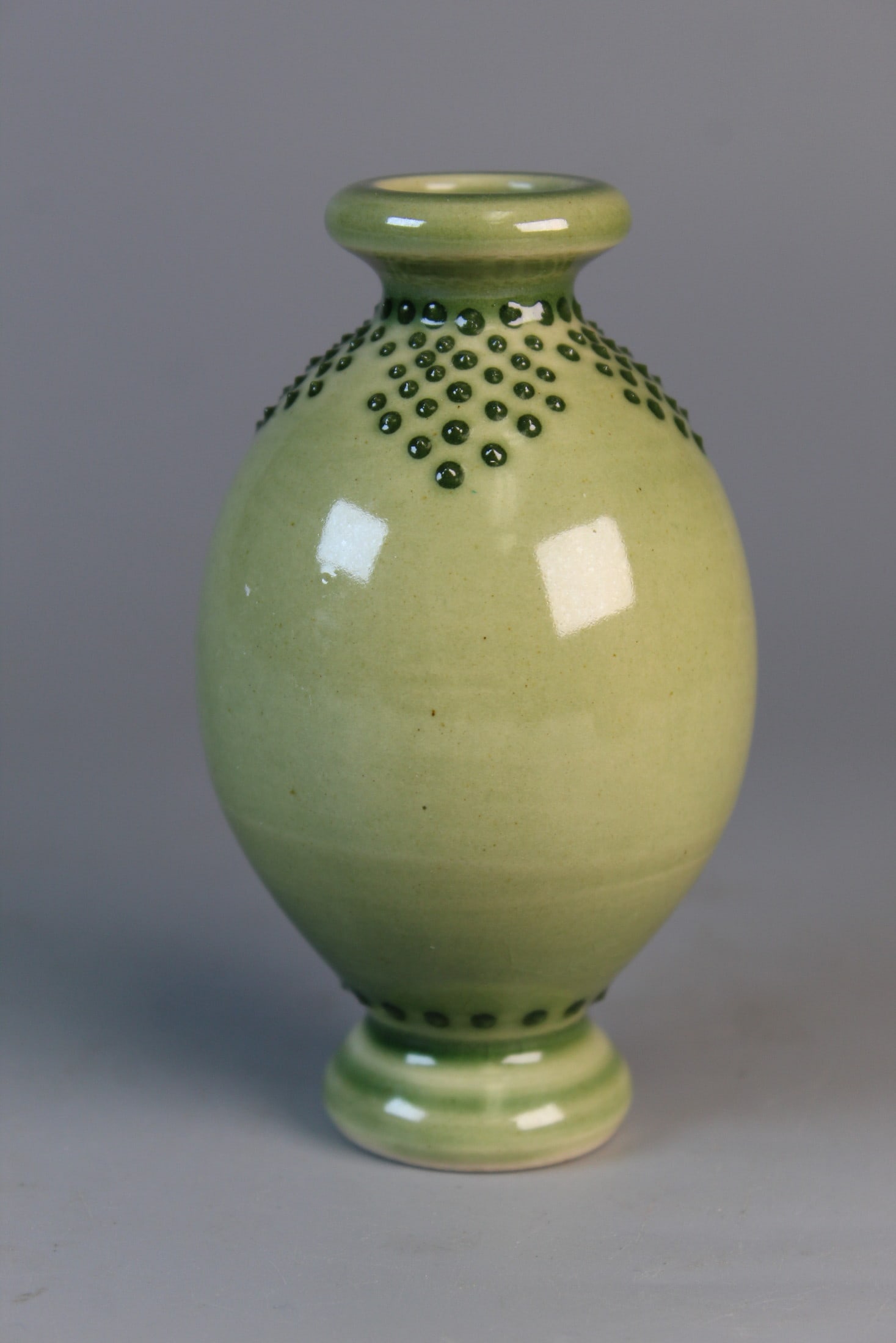 Japanese Green Glazed Small Vase (1 of 7)