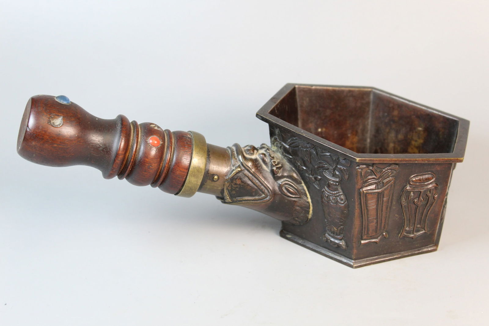 Chinese Brass Iron: Chinese Brass Iron. L 11.75:.