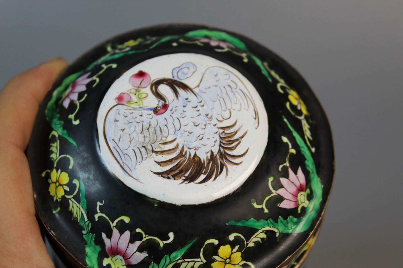 Chinese Enamel on Copper Stacking Box - 2