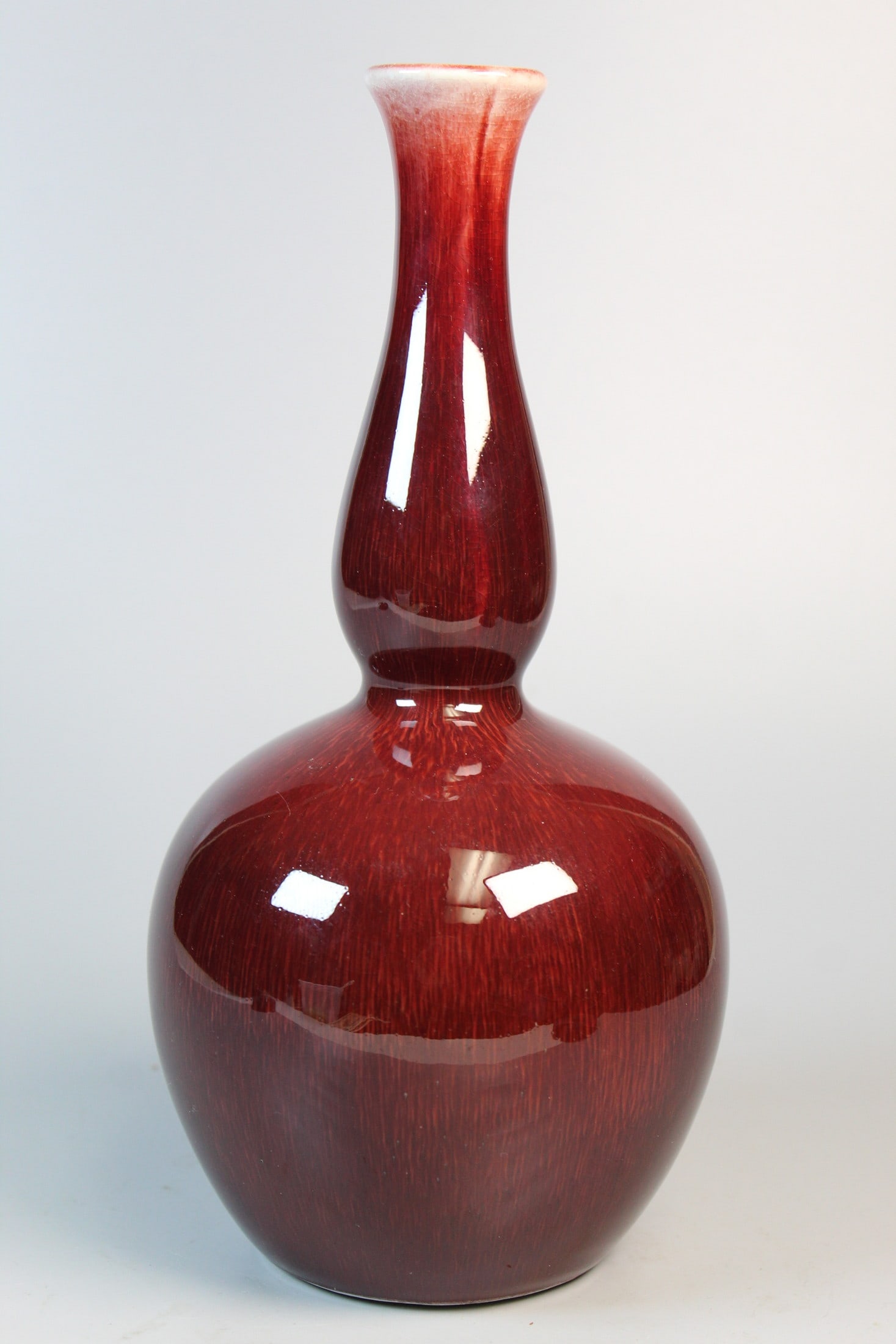 Chinese Flambe Glaze Double Gourd Vase (1 of 7)