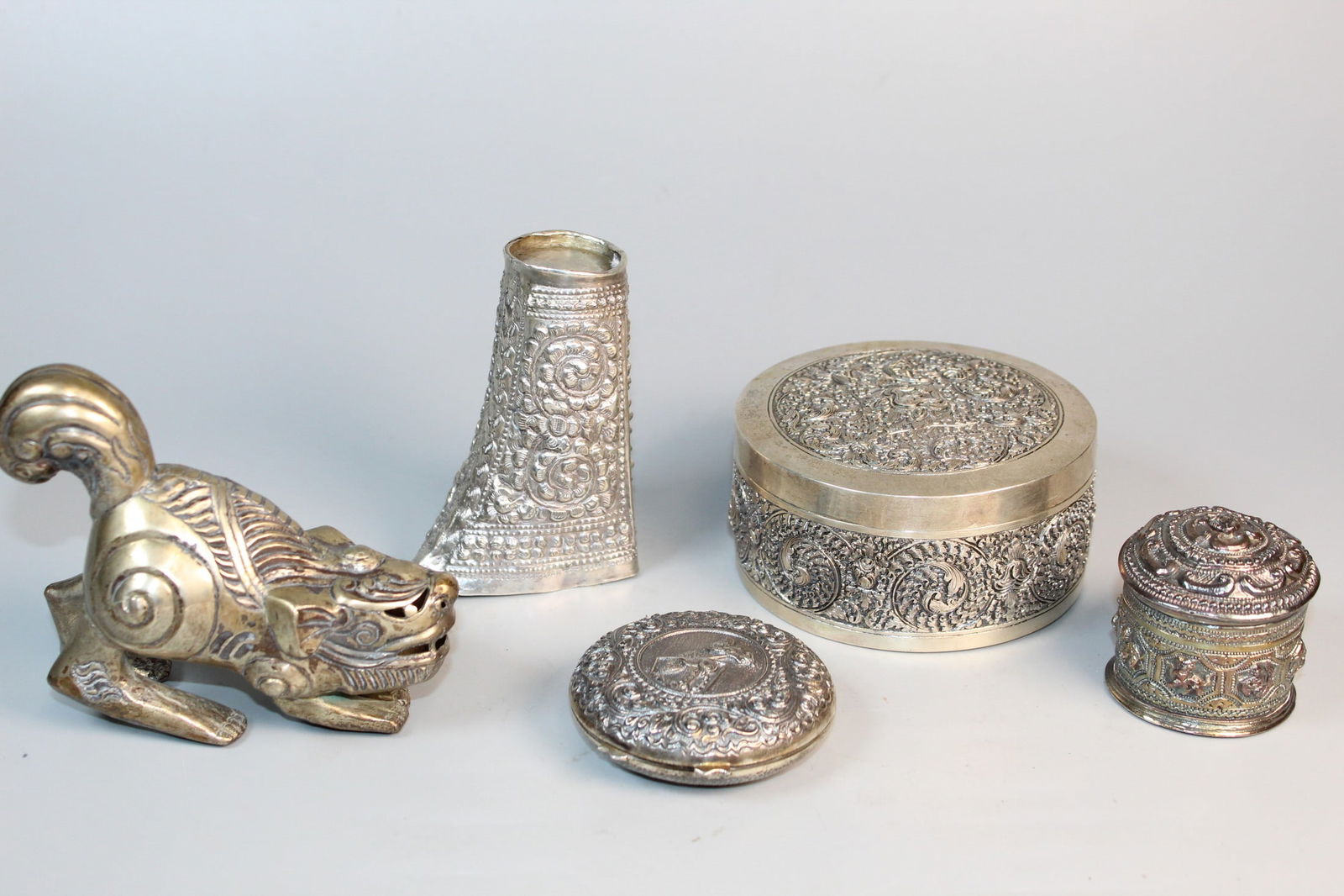 Group of Asian Silver Boxes. (1 of 9)
