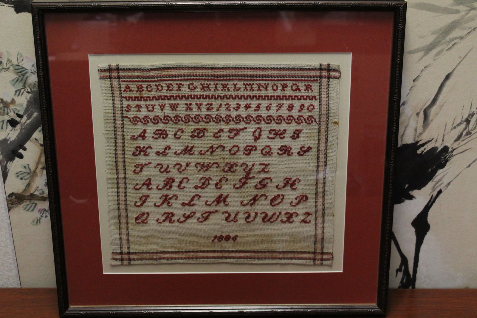 Framed 1886 Needle Point Sampler - 2