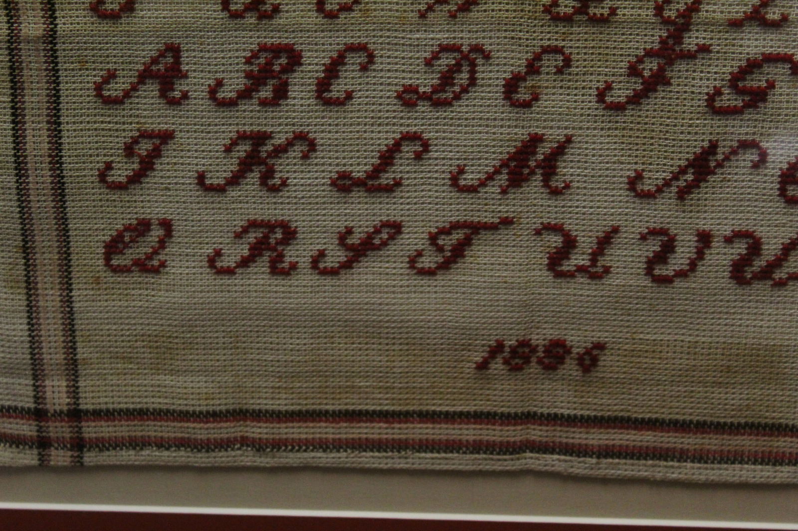 Framed 1886 Needle Point Sampler - 4