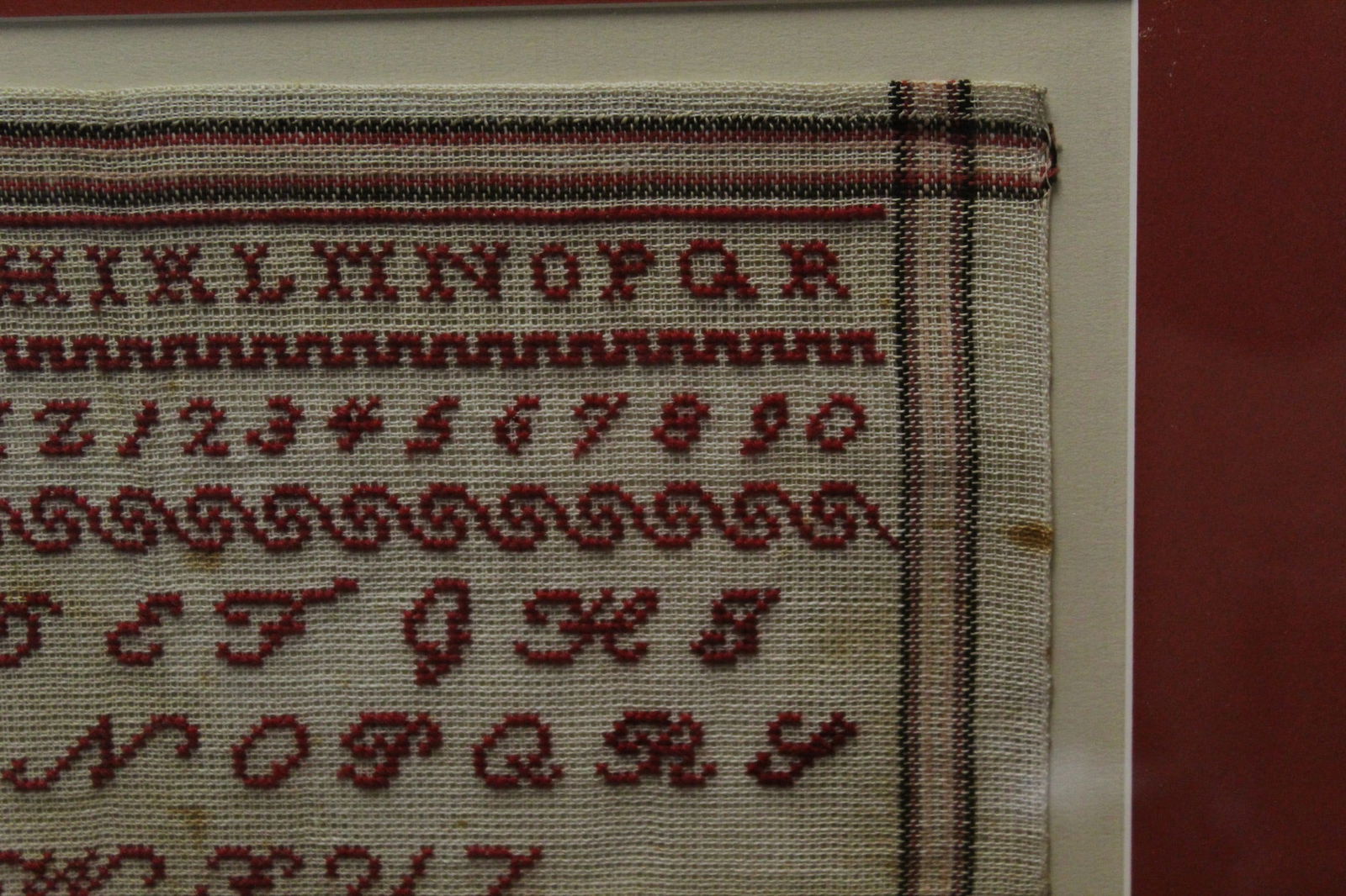 Framed 1886 Needle Point Sampler - 5