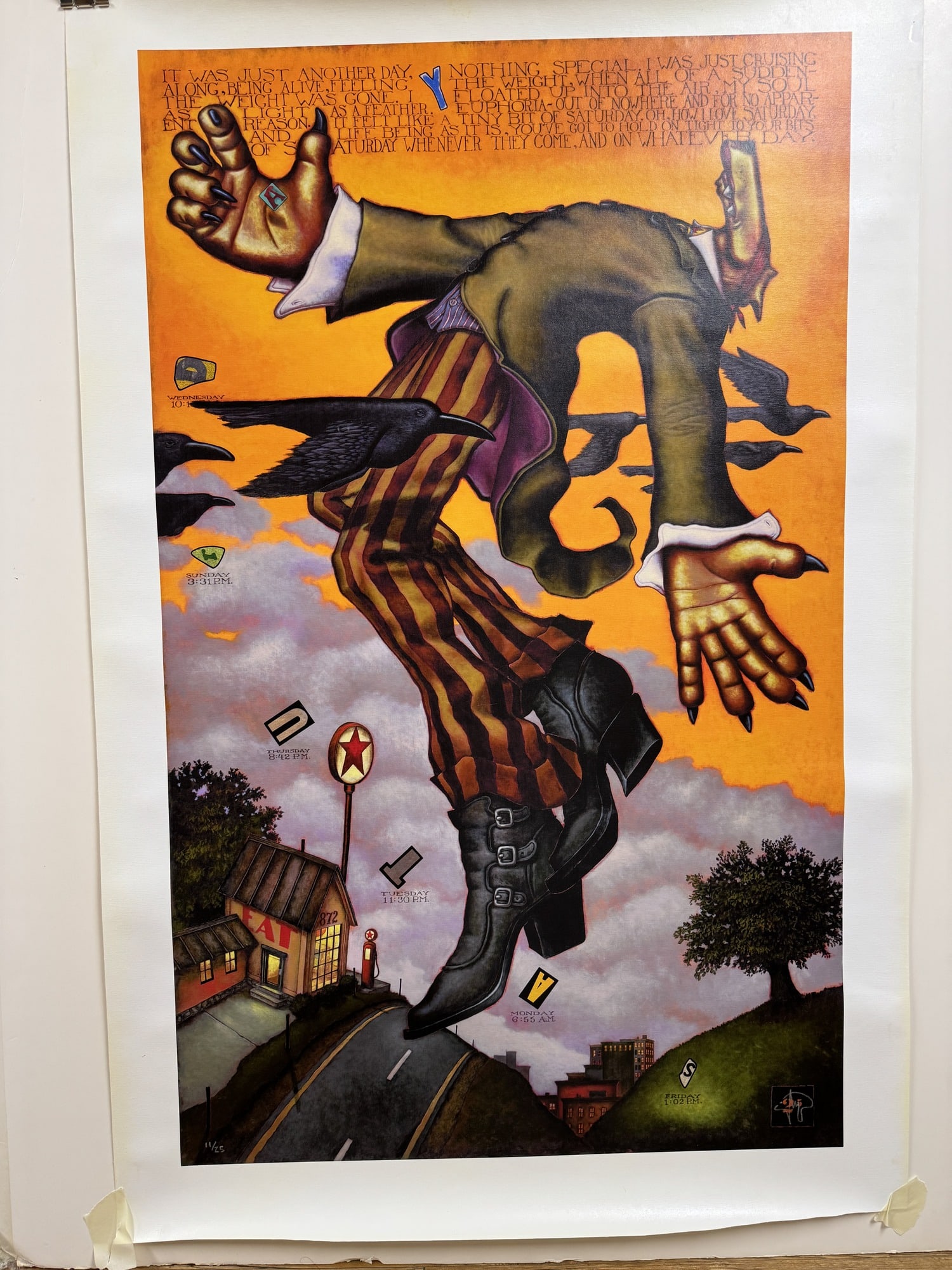 Markus Pierson "Bits of Saturday" signed limited edition giclee on canvas (1 of 4)