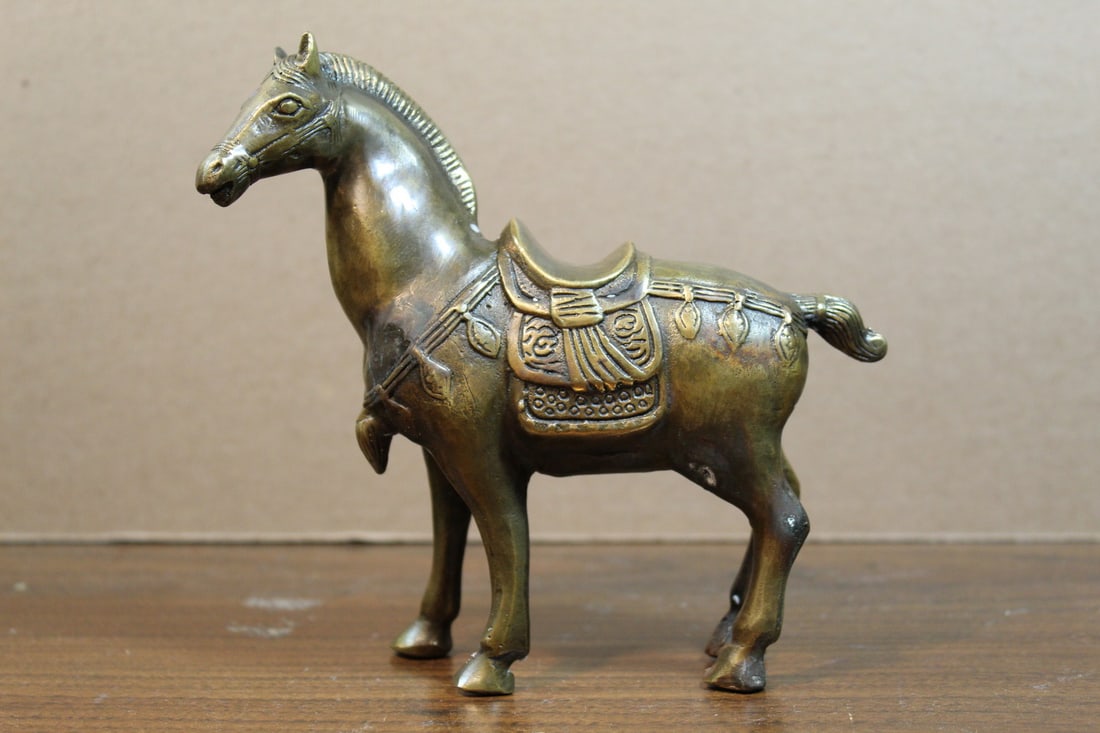 Chinese Brass Horse Statue (1 of 7)
