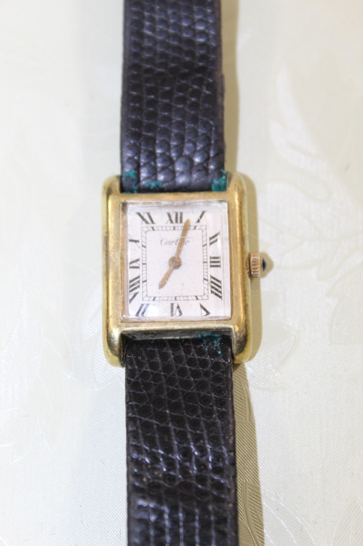 Cartier Manual Wind 18K Gold Plated Dress Wristwatch (1 of 7)