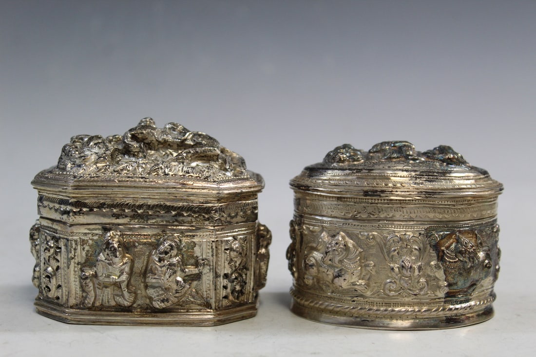 Two Asian Silver Boxes (1 of 9)