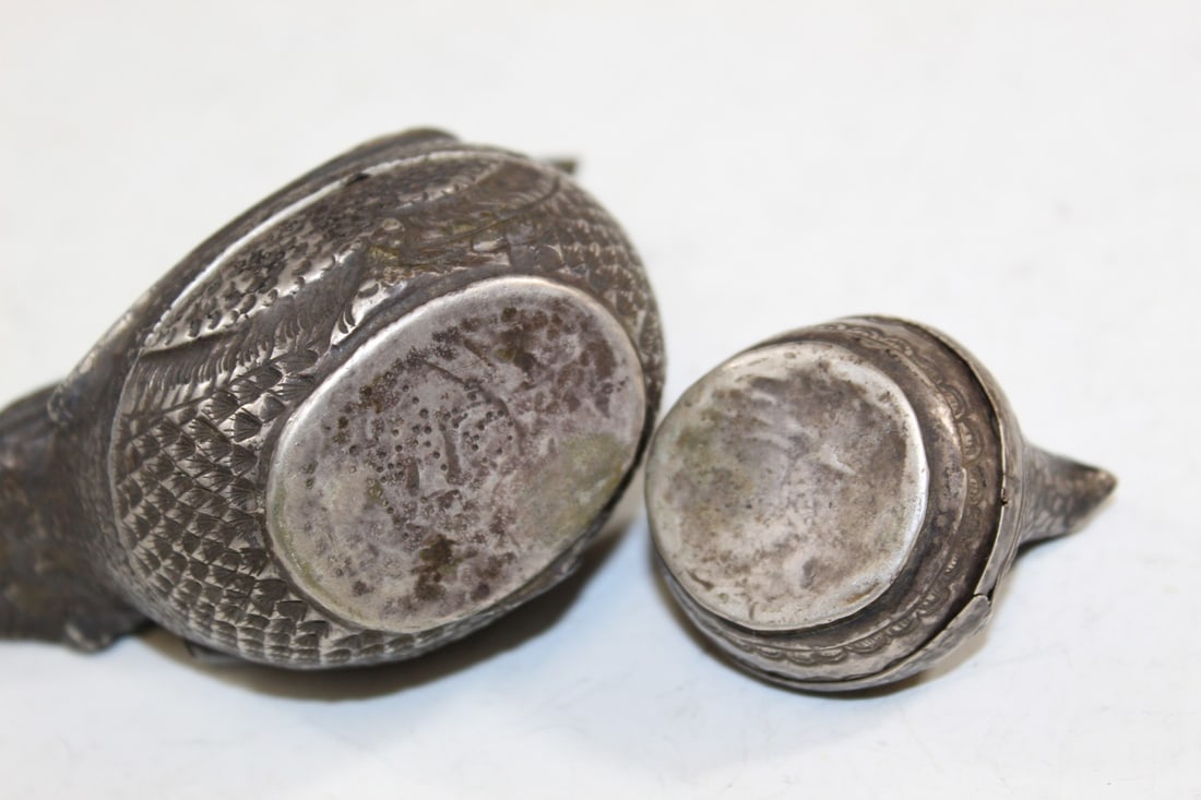 Two Asian Silver Chicken Boxes - 6