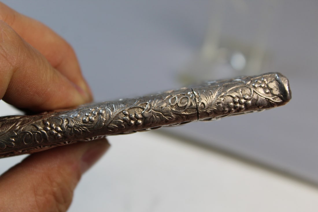 Chinese Export Silver Cigarette Case - 4