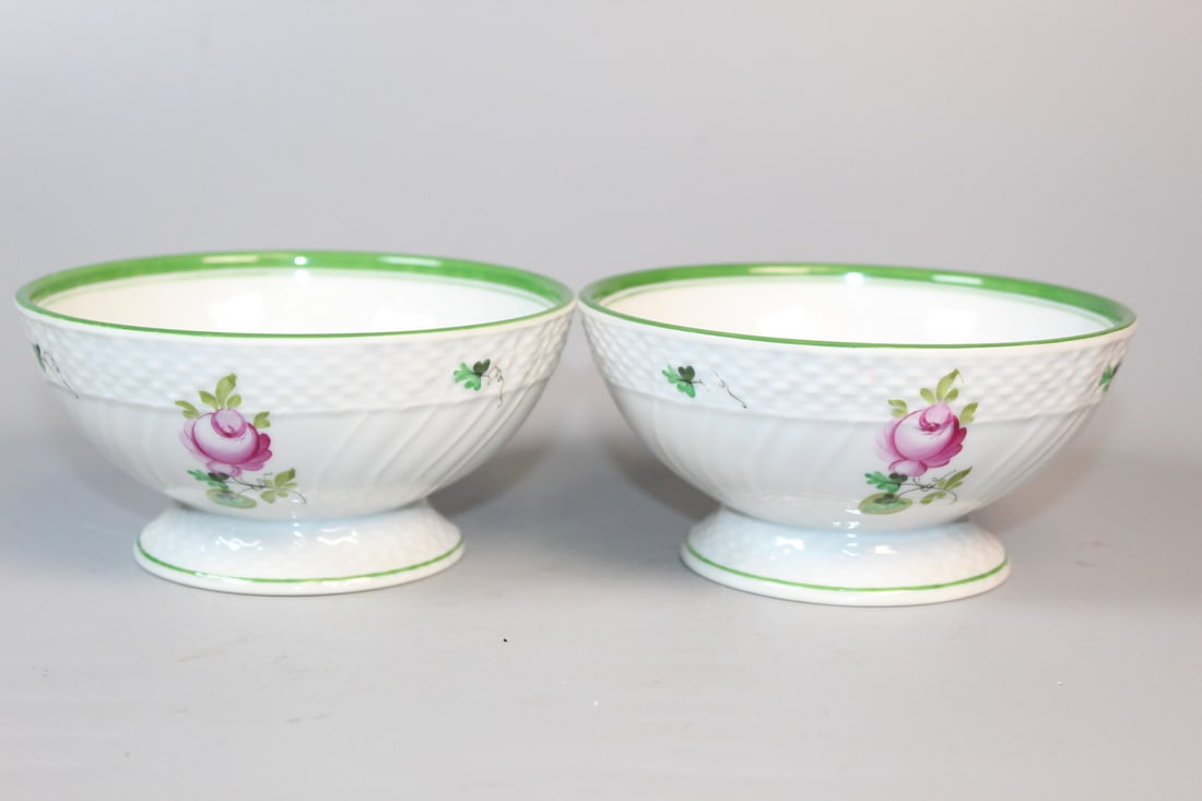 Pair of Vienna Rose VRH Herend Design Porcelain Bowls (1 of 6)
