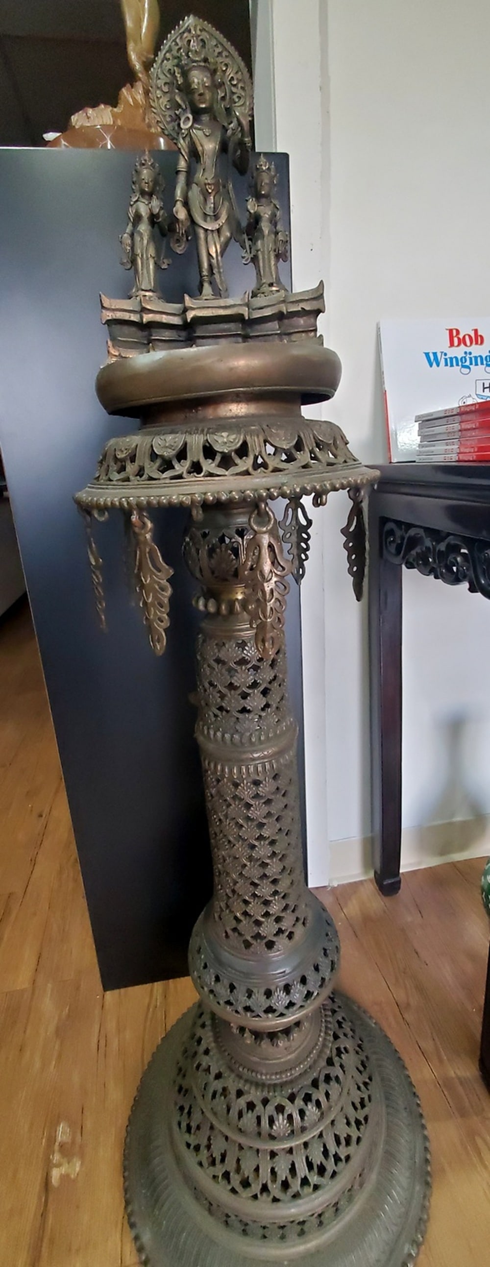 Indian Bronze Statue: Indian Bronze Statue. H 49".