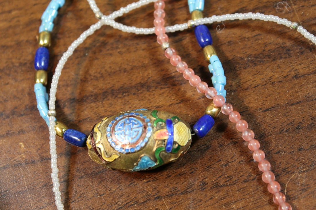 Two Silver Beaded Necklaces - 7