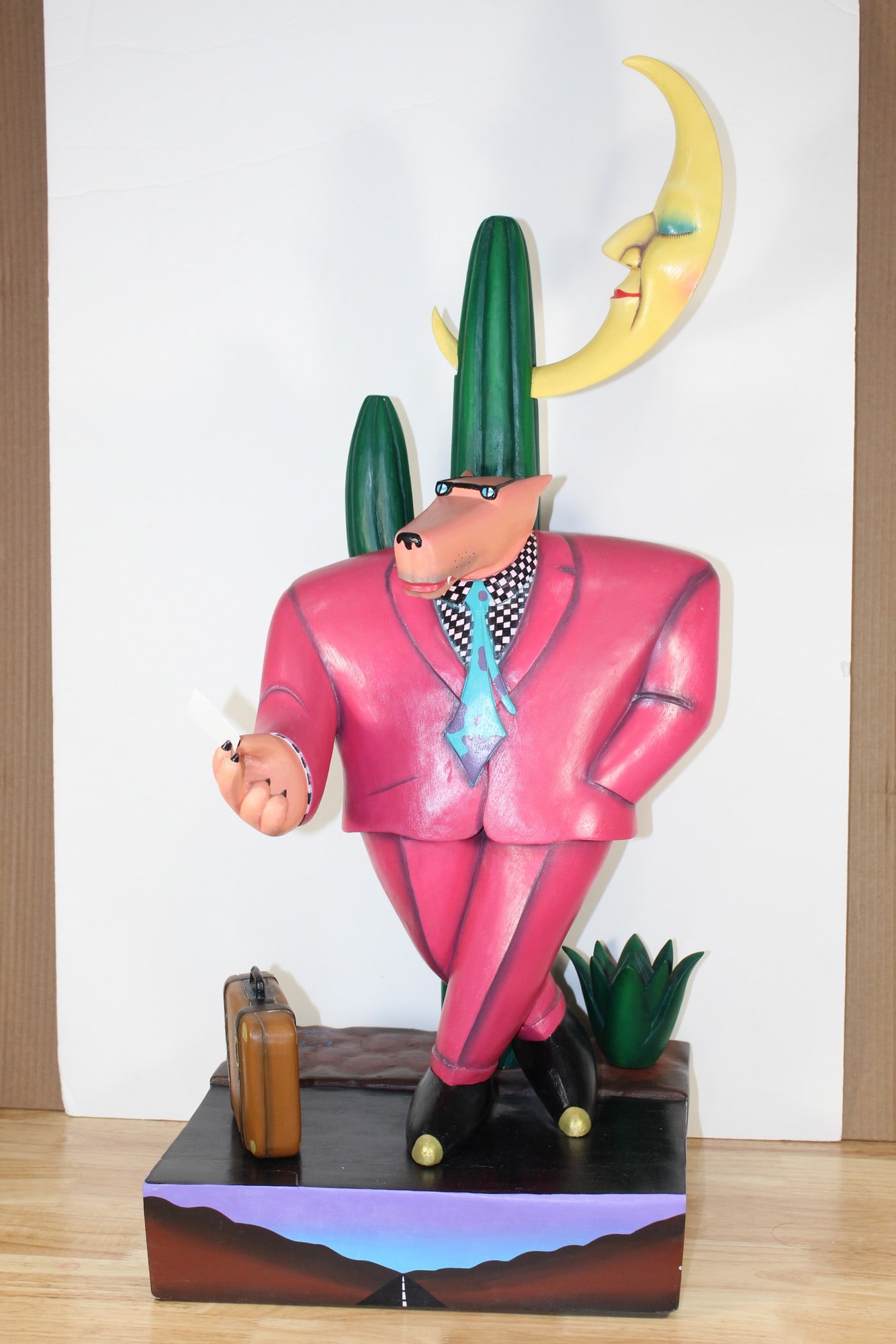 On the Road to Her. Markus Pierson 1990 Vintage Wood Sculpture (1 of 9)