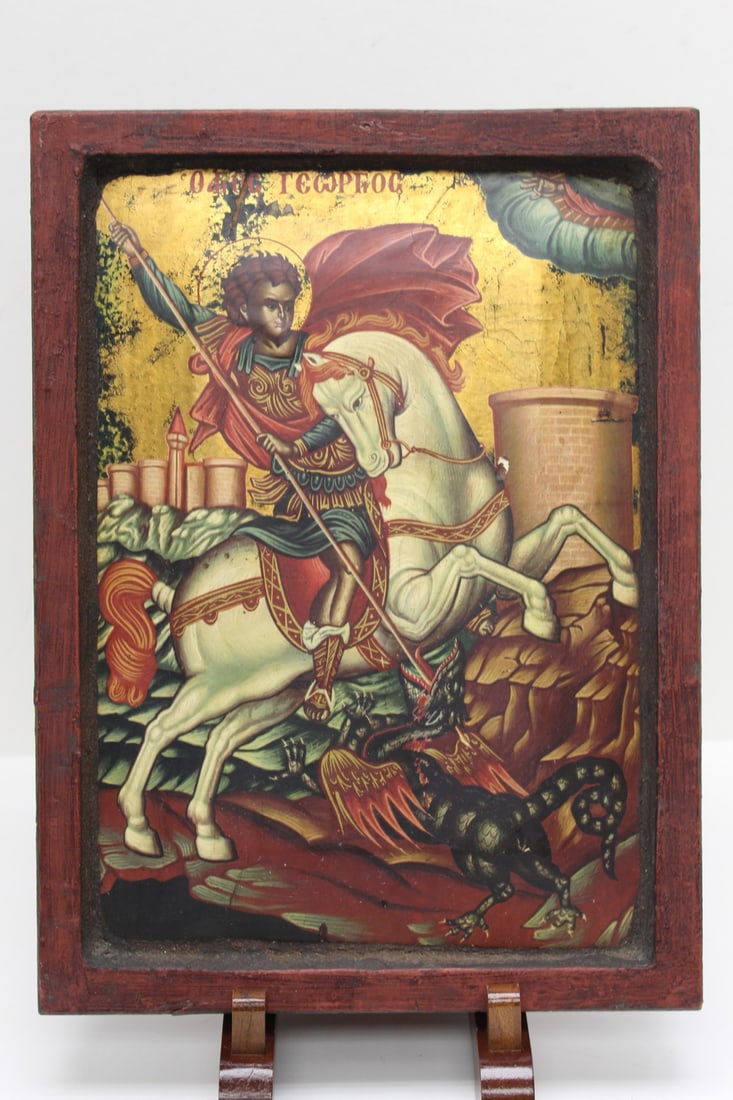 Russian icon of man on horse (1 of 9)