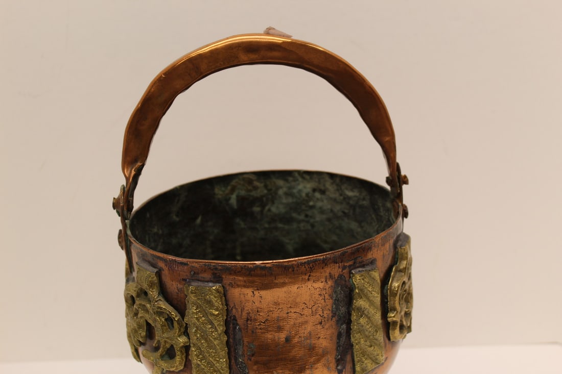 Antique fireplace pail - 8