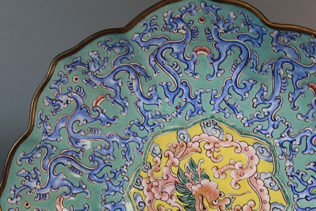 Chinese Enameled Dish - 2