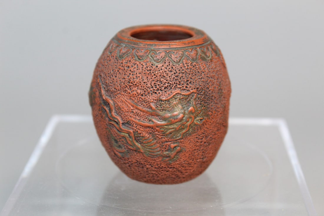 Japanese Tokoname Red Clay Small Jar.: Japanese Tokoname Red Clay Small Jar.. H 2".