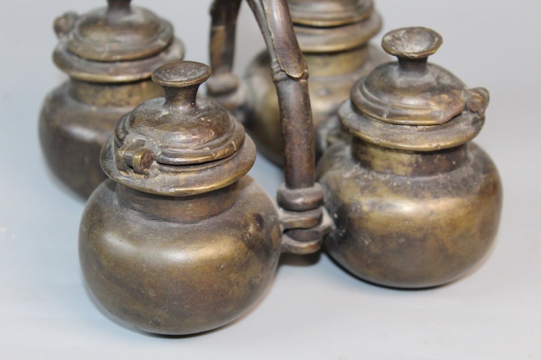 Indian Bronze Spice Box - 5