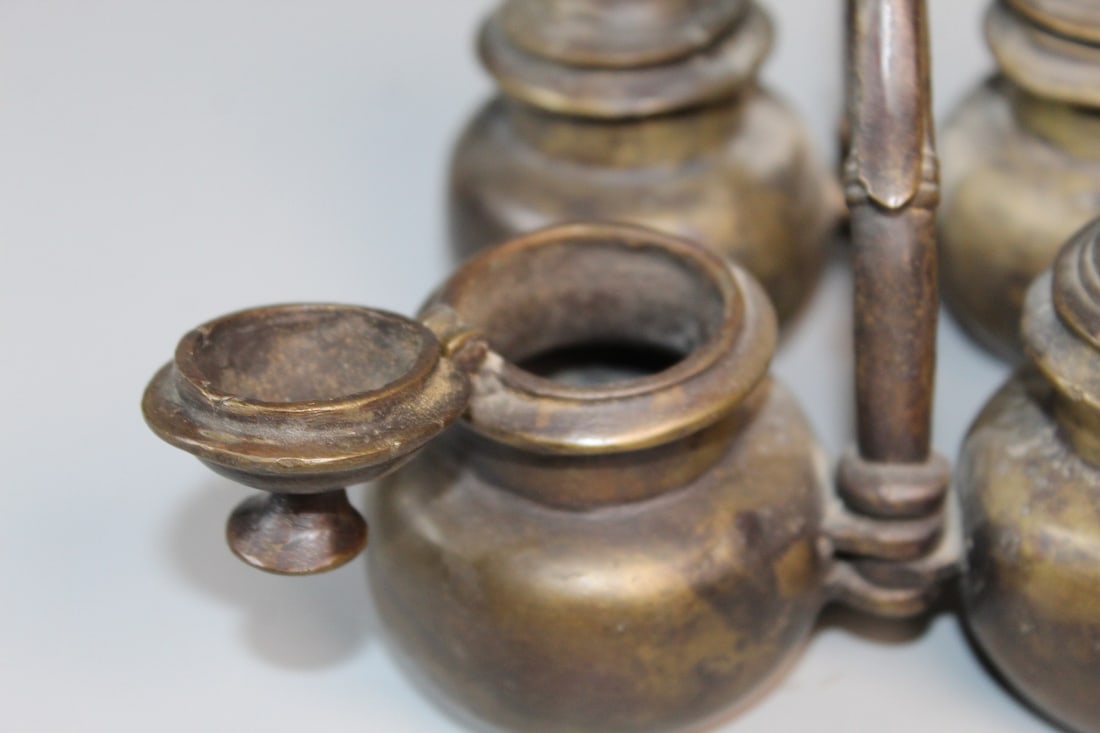 Indian Bronze Spice Box - 6