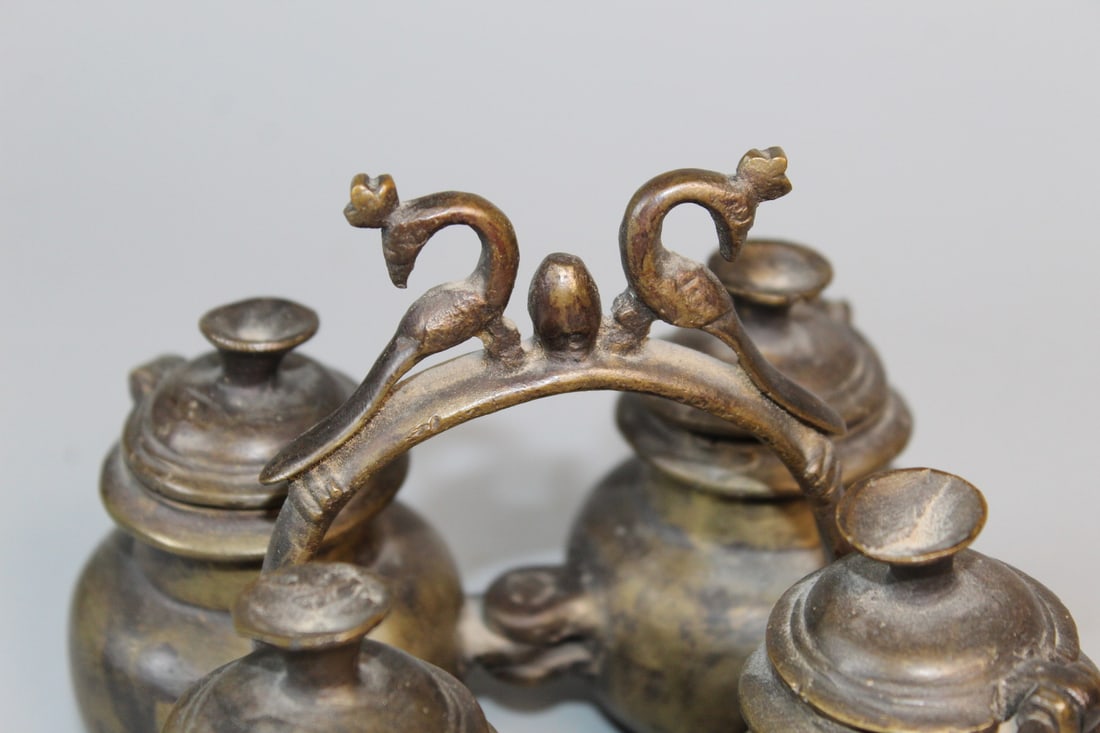 Indian Bronze Spice Box - 7