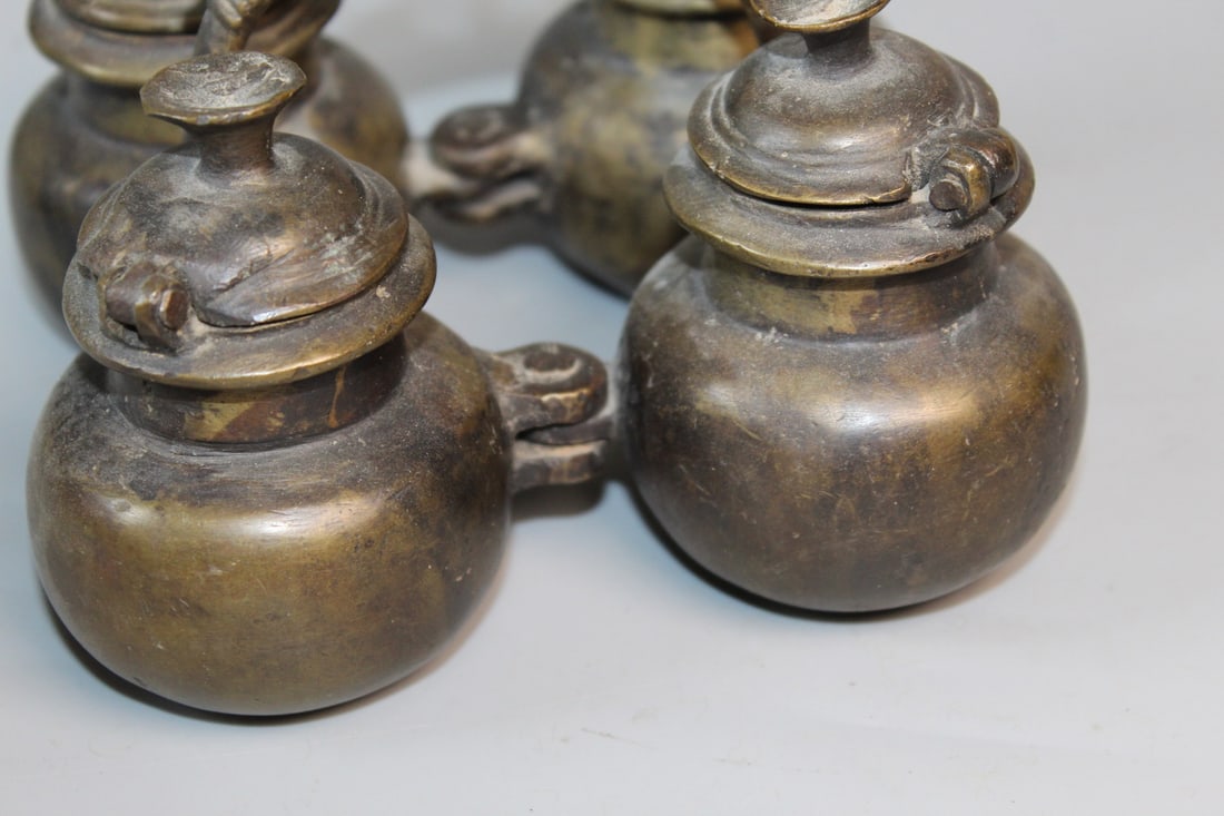 Indian Bronze Spice Box - 8