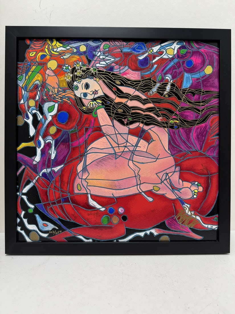 Jiang Tiefeng "Red State" signed limited edition serigraph on canvas (1 of 3)