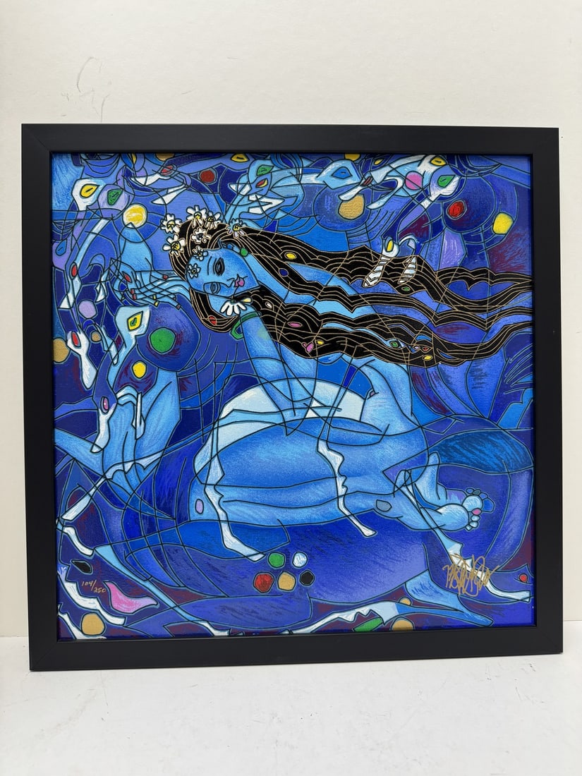 Jiang Tiefeng "Blue State" signed limited edition serigraph on canvas (1 of 3)