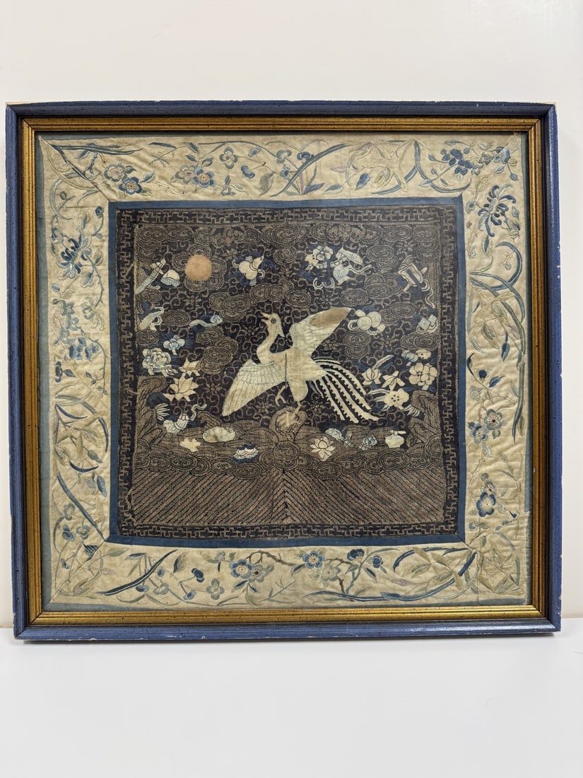 Chinese silk rank badge (1 of 3)