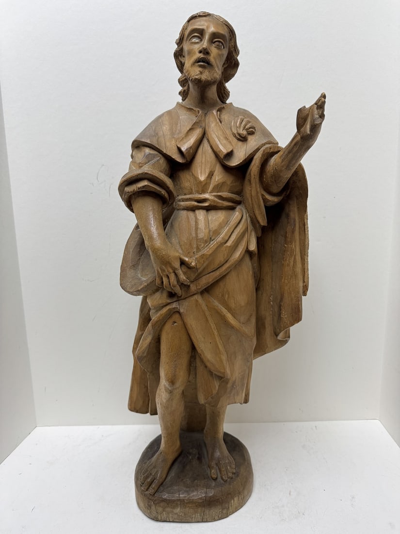 Wood sculpture of a Saint Peter or Saint Joseph (1 of 5)