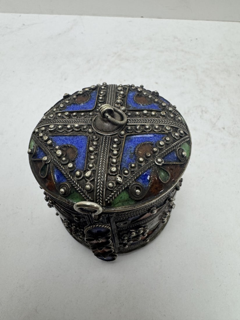 Moroccan enamel box - 3