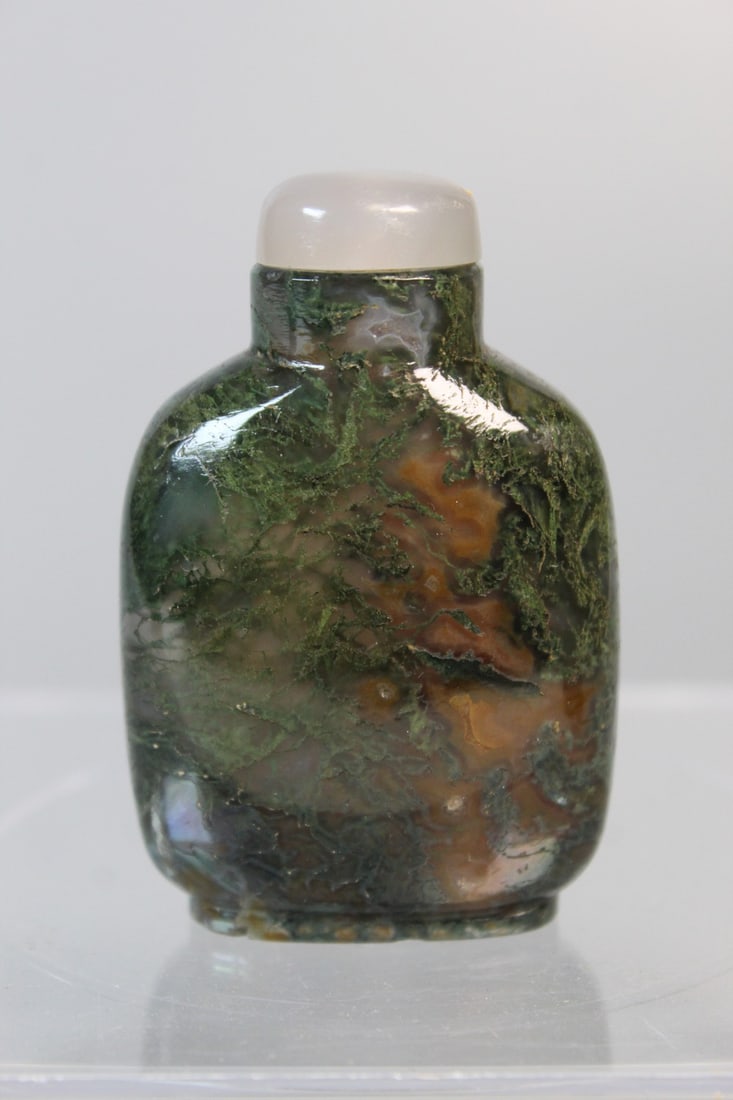 Chinse Moss Agate Snuff Bottle (1 of 5)