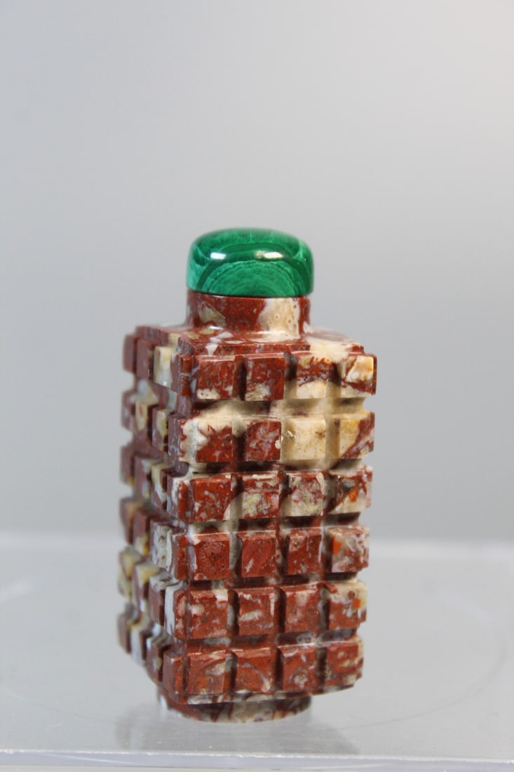 Chinese Carved Marble Stone Snuff Bottle (1 of 7)