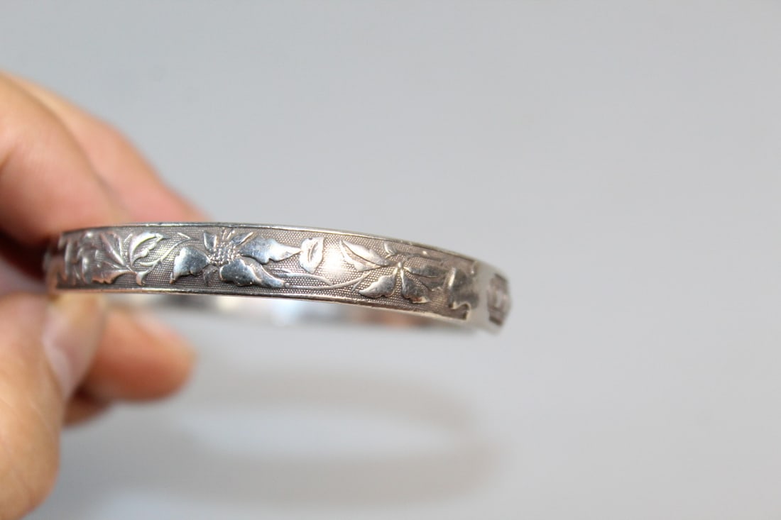Chinese Silver Bangle - 3