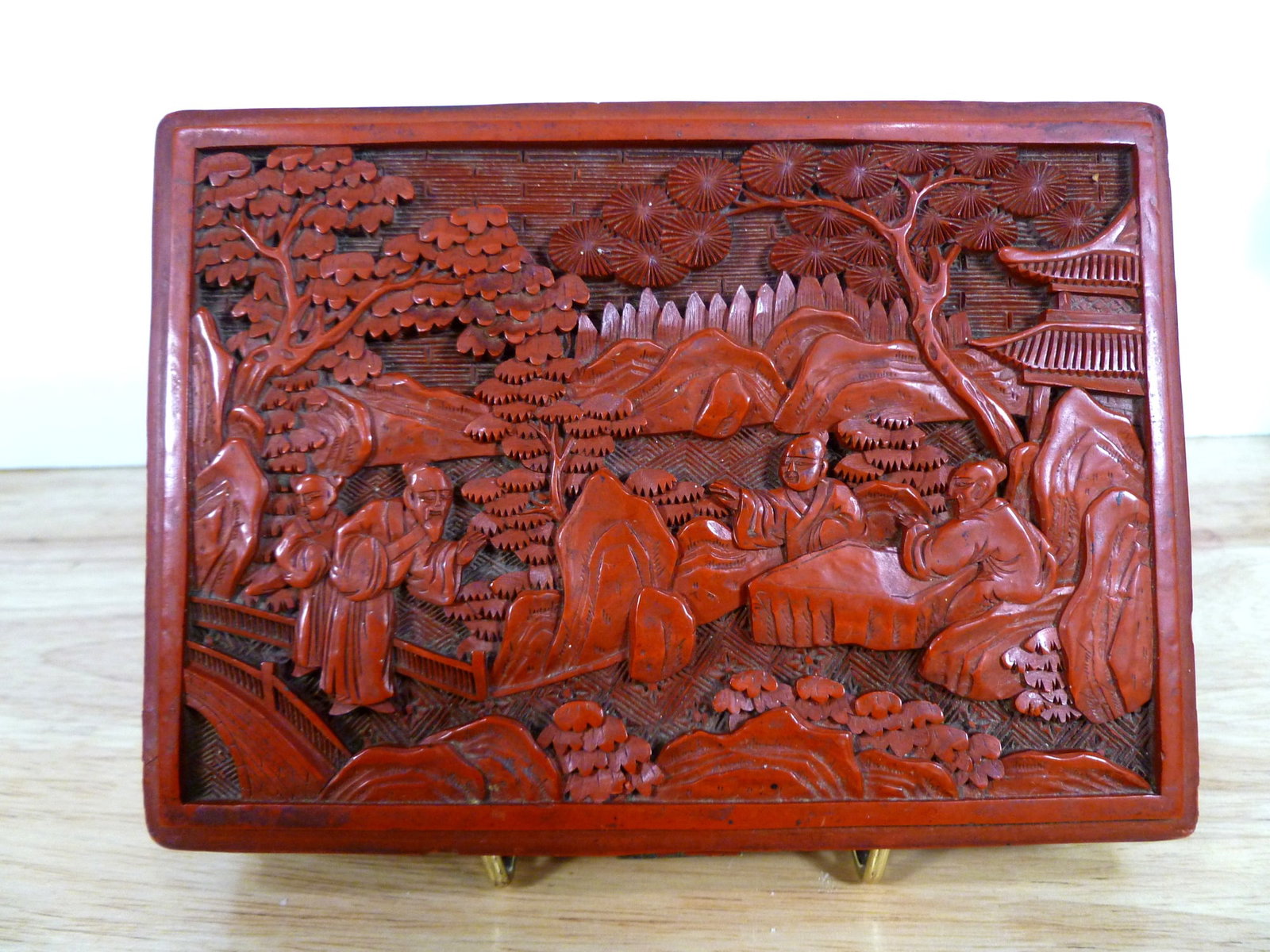 Chinese Cinnabar Rectangular Box (1 of 7)