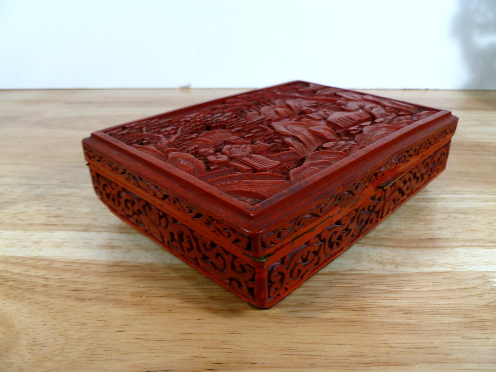 Chinese Cinnabar Rectangular Box - 2