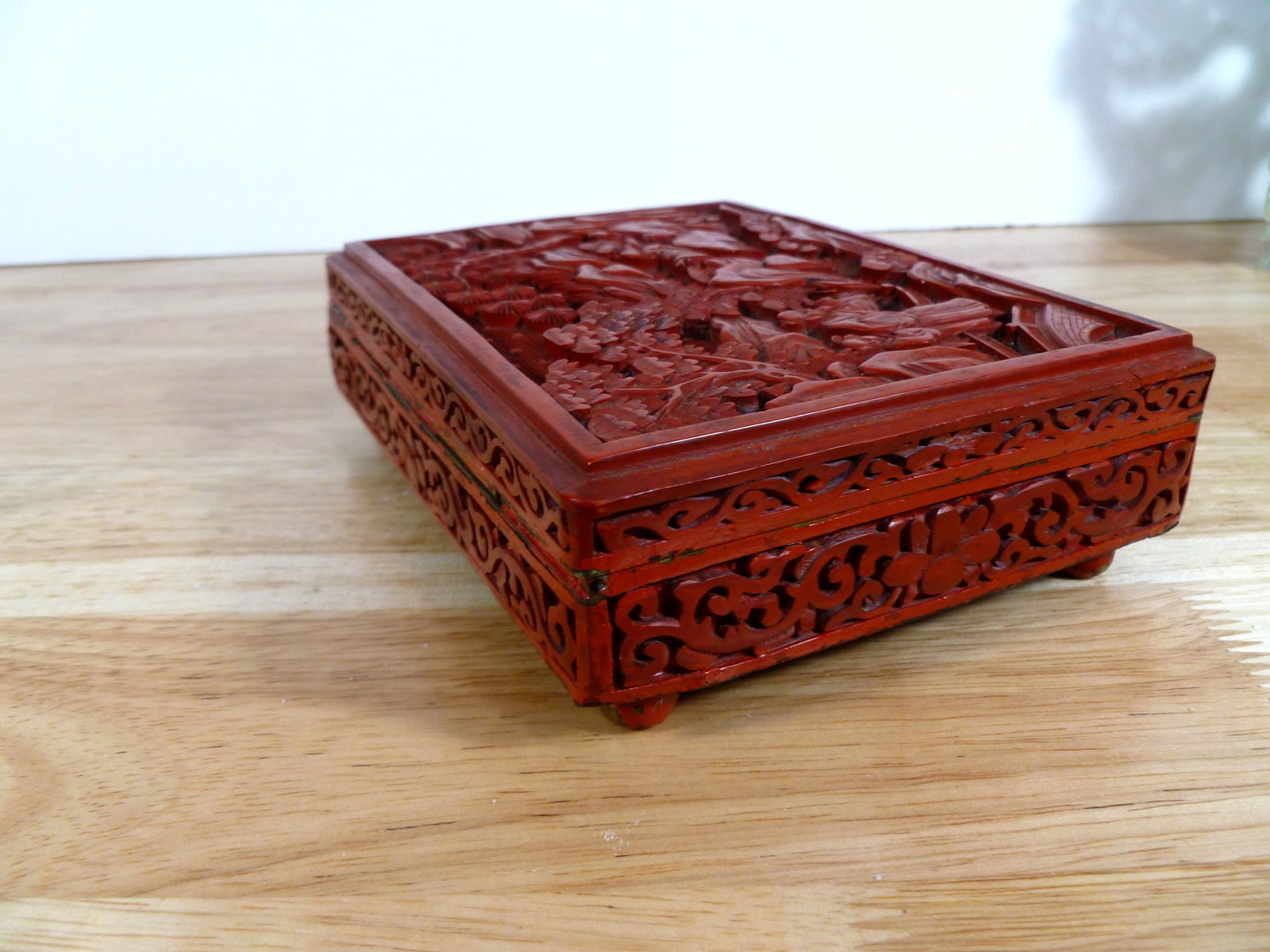 Chinese Cinnabar Rectangular Box - 3