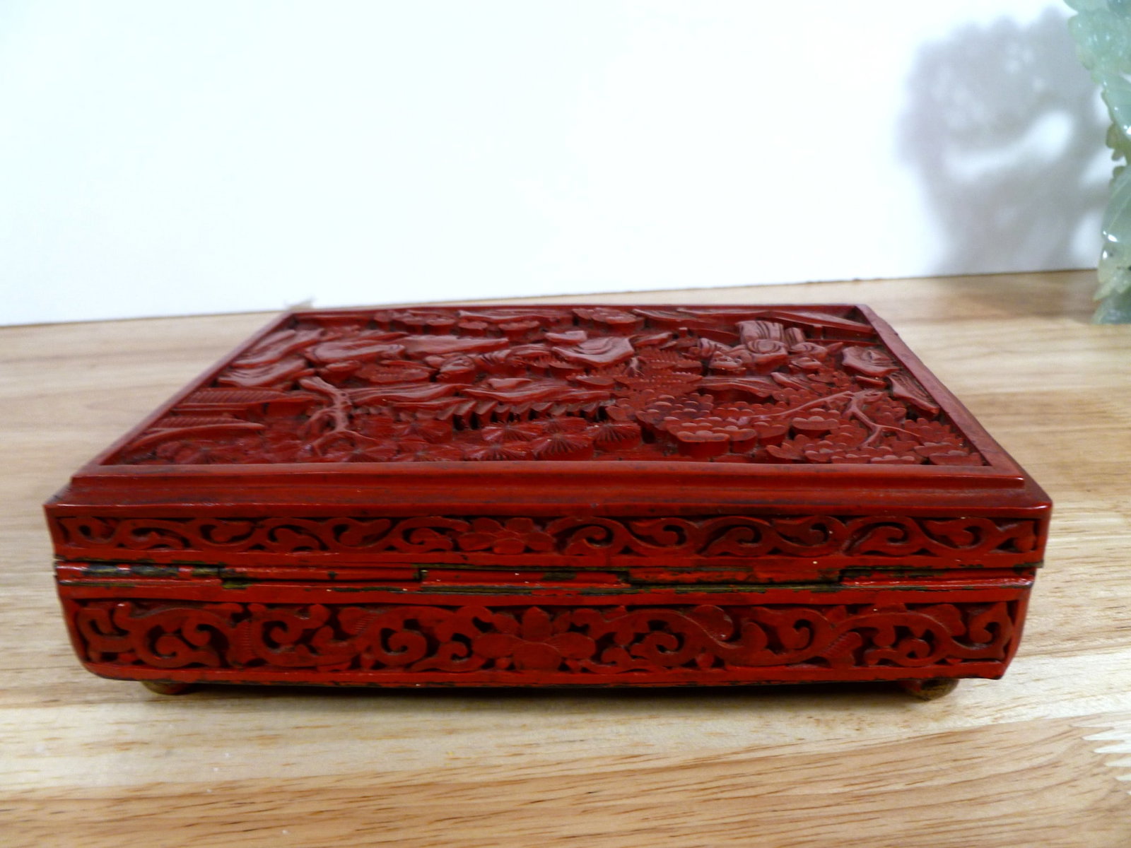 Chinese Cinnabar Rectangular Box - 4