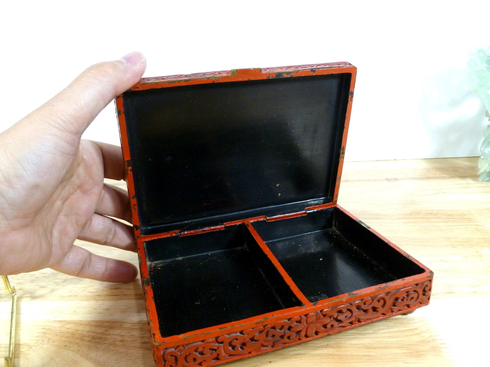 Chinese Cinnabar Rectangular Box - 6
